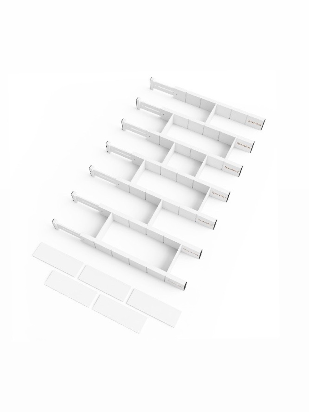 Expandable White Drawer Organizer Adjustable Kitchen Home Storage - SHIP ALONE